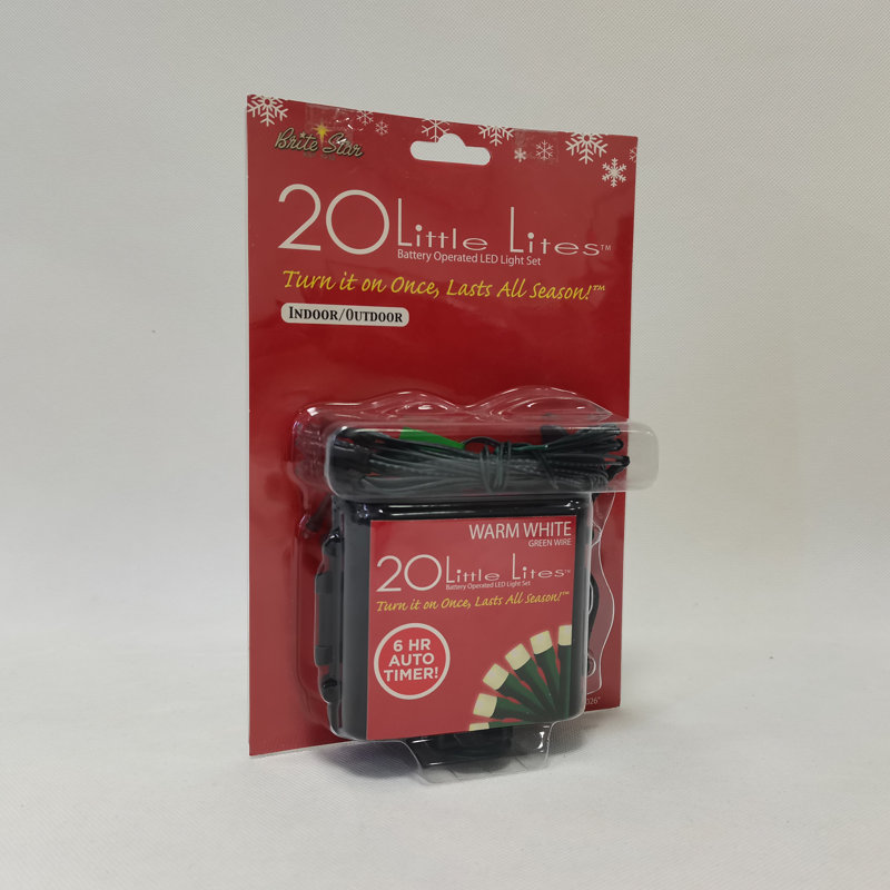 7.33 ft Battery Powered Multi-color LED Christmas Lights