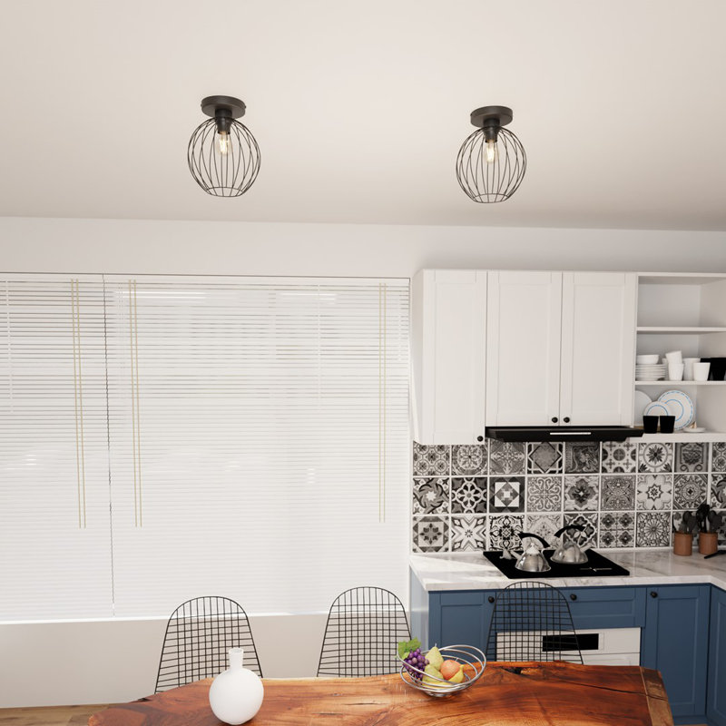 Alyessa Flush Mount, Matte Black