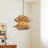 1-Light Pendant Lights Brown Flower Rattan-516843057