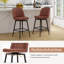 Ensemble de 4 tabourets de bar rotatifs 27 po avec siège rembourré et repose-pieds George Oliver-1960755268