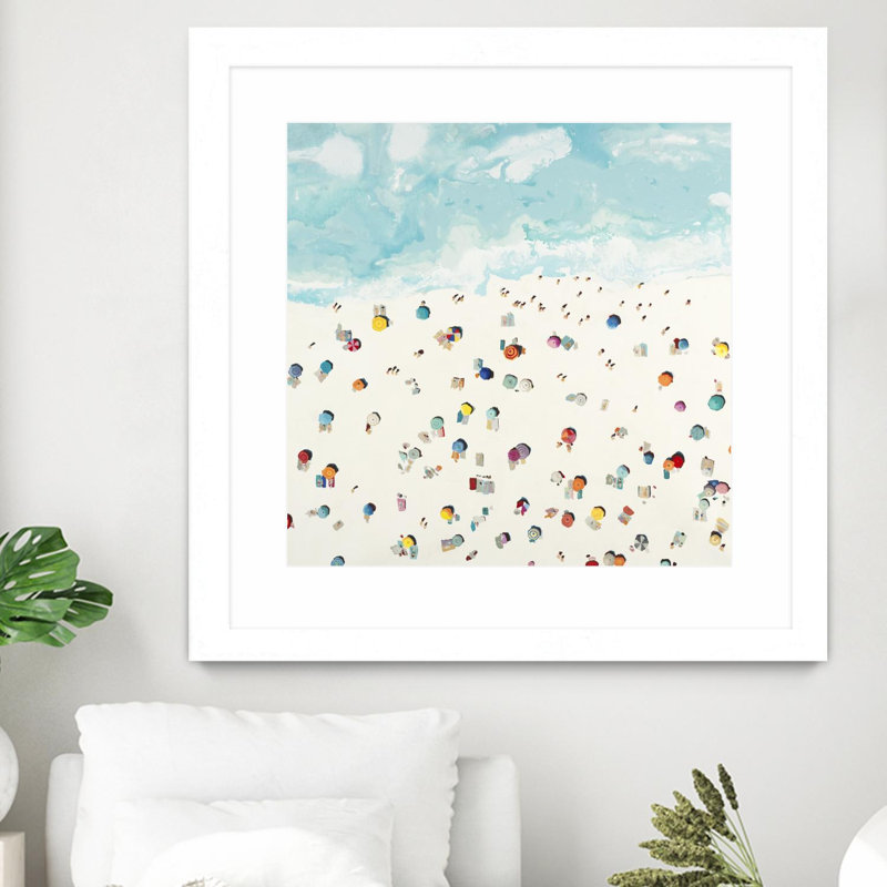 «Beach Days» mat et encadré, H 30 po x l 30 po x P 1 po