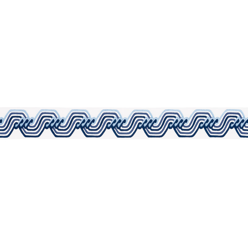 The Twist Embroidered Tape, Blue
