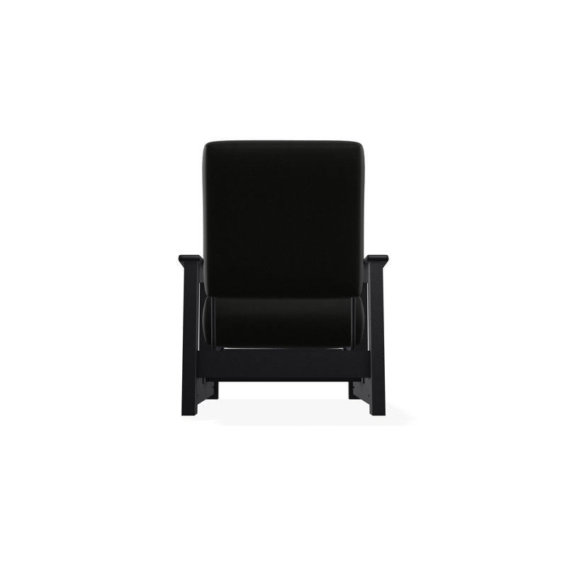 Leeward Marine Grade Polymer Deep Seating Cushion Arm Chair with Hidden Motion, Black 5D Sunbrella®, Black