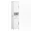 Armoire de rangement de salle de bain à double porte étroite à double hauteur avec 2 tablettes réglables-109740994