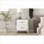 Table de chevet blanche à 2 tiroirs pour le rangement de la chambre à coucher