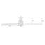 Ventilateur de plafond blanc encastré 3 pales 60 "avec télécommande, sans lumière-87051153