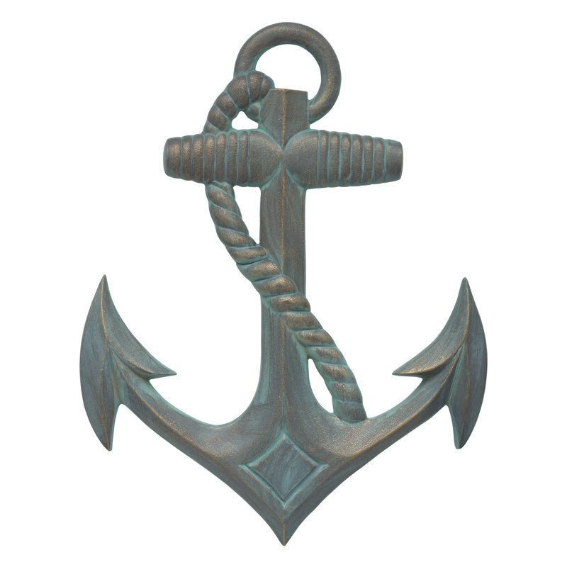 Bronze Verdigris Nautical Anchor Wall Decor