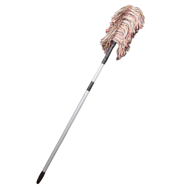 Dust Mop for Hardwood Floors - Extendable Duster Wand with 66” Long Telescoping Handle and Washable Wool Floor Mop Head - Long Dusters for Cleaning - Household Cleaning Tools by Kings County Tools