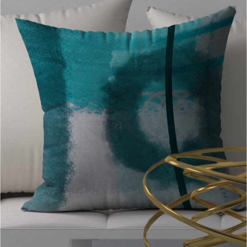 Abstract Throw Pillow, 20" H x 20" W