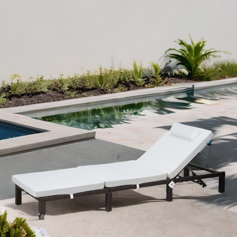 195cm Long Reclining Single Chaise with Cushions