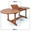 McMahon 6 - Person Eucalyptus Solid Wood Patio Dining Set Extendable and Umbrella Hole Included Oval Table