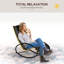 Aalicia Rocking Chair Sun Lounger Recliner Rocker Patio with Pillow Black