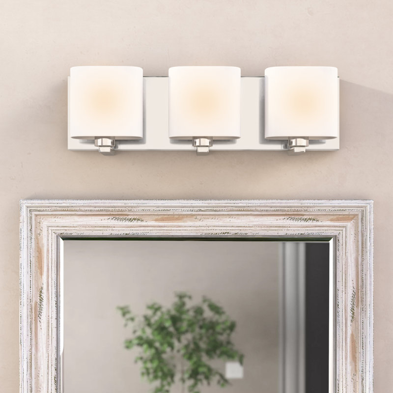 Éclairage de salle de bain à intensité variable 3 lumières Aubepine, Chrome poli