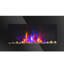Cheminée électrique murale noire de 72,4 cm (28,5 po) avec 7 couleurs de flamme réglables, deux modes de chauffage, télécommande et protection contre la surchauffe pour la décoration intérieure du salon