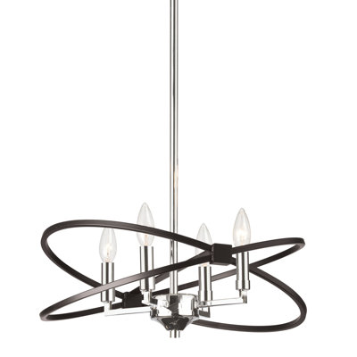 Paloma 4 Light Candle Style Geometric Chandelier