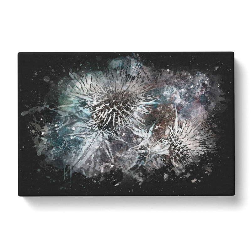 Thistle Flower - Wrapped Canvas, 60cm H x 91cm W x 3cm D