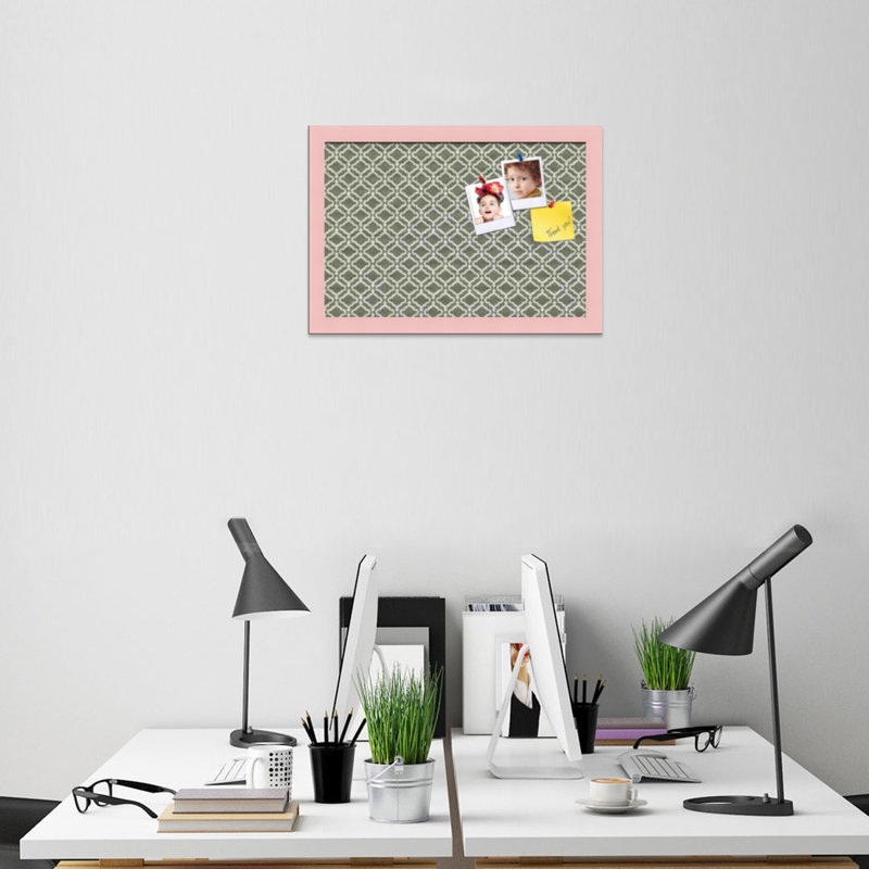 Tableau d’affichage mural 22 po x 32 po hêtre, Rose