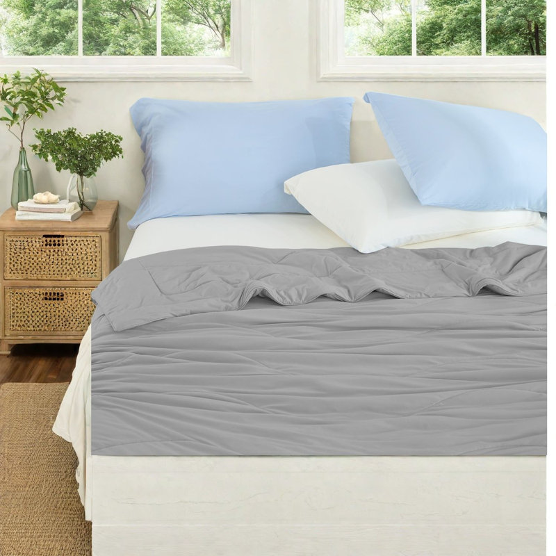 Comfortable Cooling Bedding Sets, Gray Nylon, All-season Use