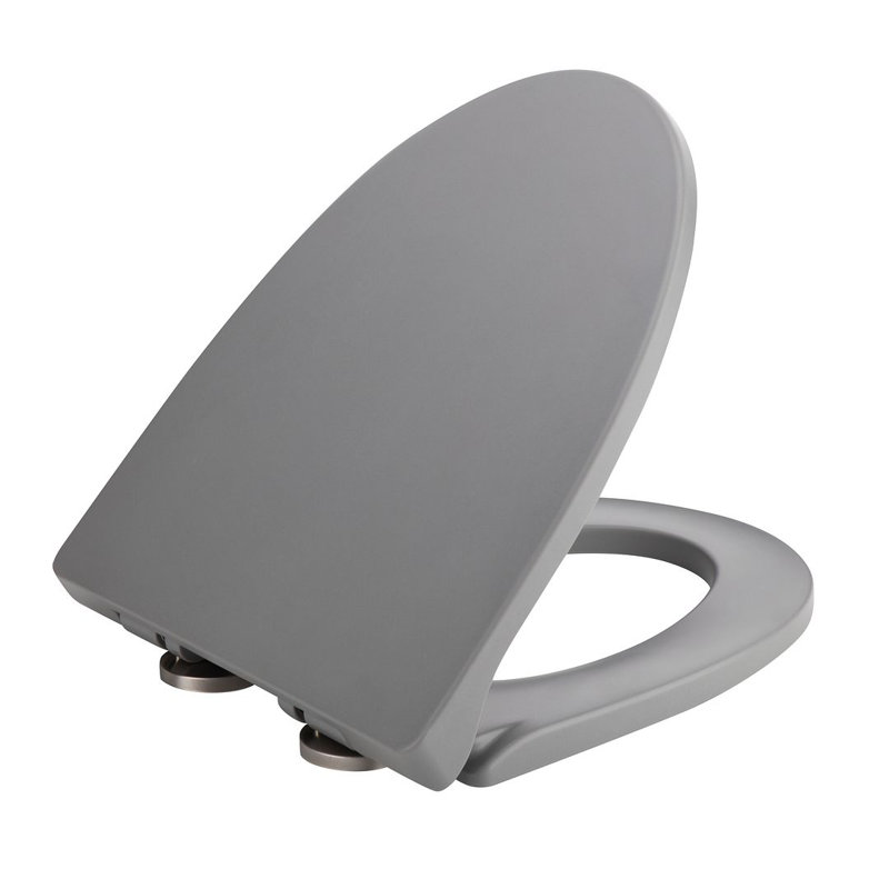 Reno Elongated Toilet Seat, Soft-Close & Quick-Release, Glacier Gray