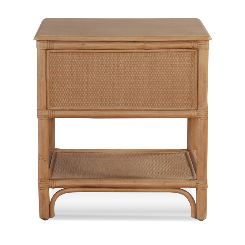 Summer Retreat 2 - Drawer Rattan Nightstand, Flax