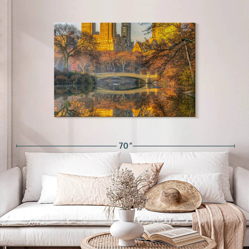 Pont Kavia Bow en automne, H 30 po x l 45 po