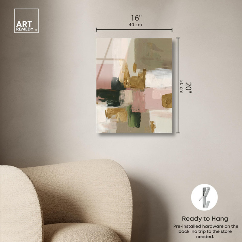 «Tender Touch II», reproduction d'art acrylique sur toile par Art Remedy, H 20 po x l 16 po