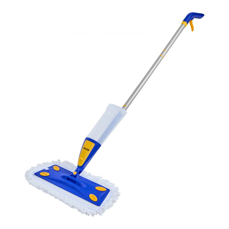 Spray Mop, with 3 Washable Pads for Dry and Wet Floor Cleaning and a 27oz Refillable Water Tank, Microfiber Dust Wet Mop & Twisted Cotton Dry Mop, Commercial Home Use for Tiles/Vinyl/Wood Floor