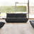 3-Seat Faux Leather Bean Bag Sofa
