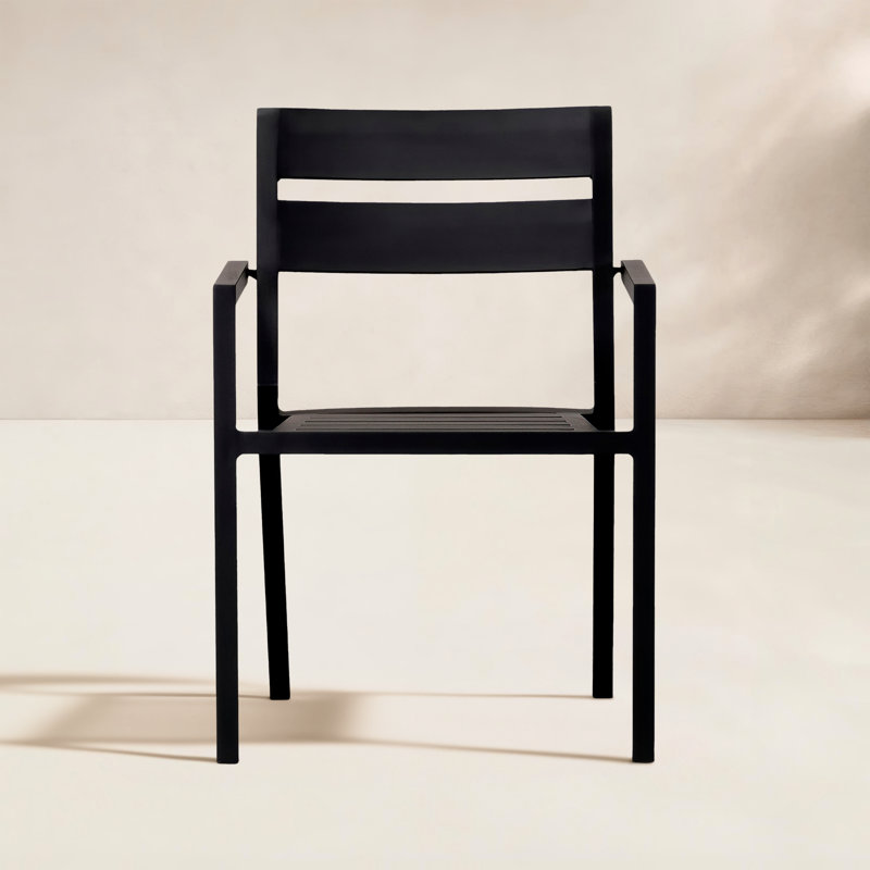 Pacifica Outdoor Dining Armchair, Black