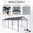 12*21 Ft, Large, Galvanized Metal Carport, Boats, Cars, Sloped Roof, Snow Shedding Rust - , Safe, Different Vehicle Sizes-124474880-124474881