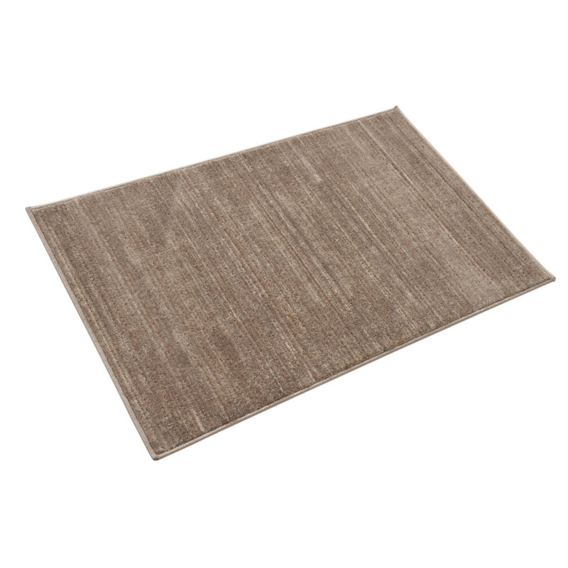 Tapis uni / rayé brun-ivoire Aimeeleigh, Rectangle 2 pi x 3 pi 1 po