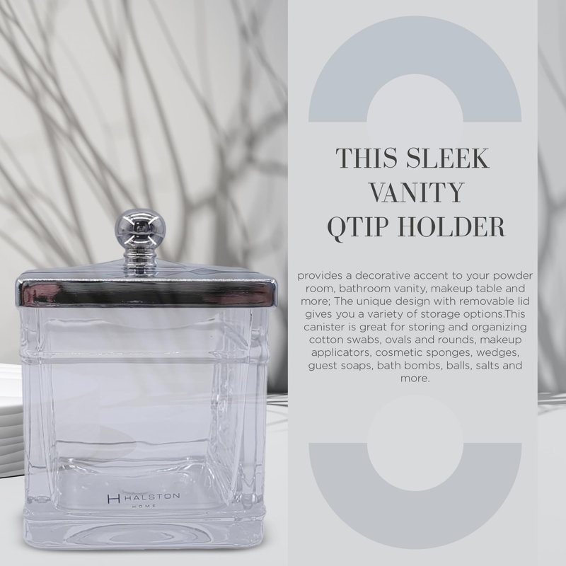  Pot de rangement en verre Apothecary - Argent / Chrome, Argent / chrome