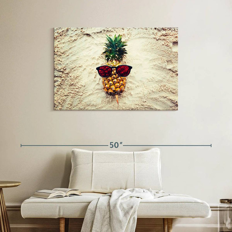 Yarlin Cool Sandy Pineapple, 26" H x 39" W