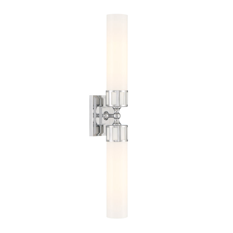 Applique murale 2 lumières Astor 24,5 po de large Astor - Chrome, Chrome chrome
