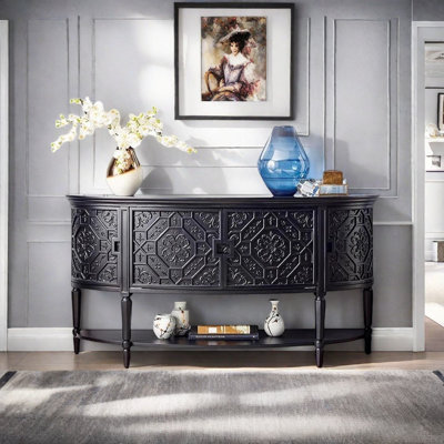 Console rétro sculptée