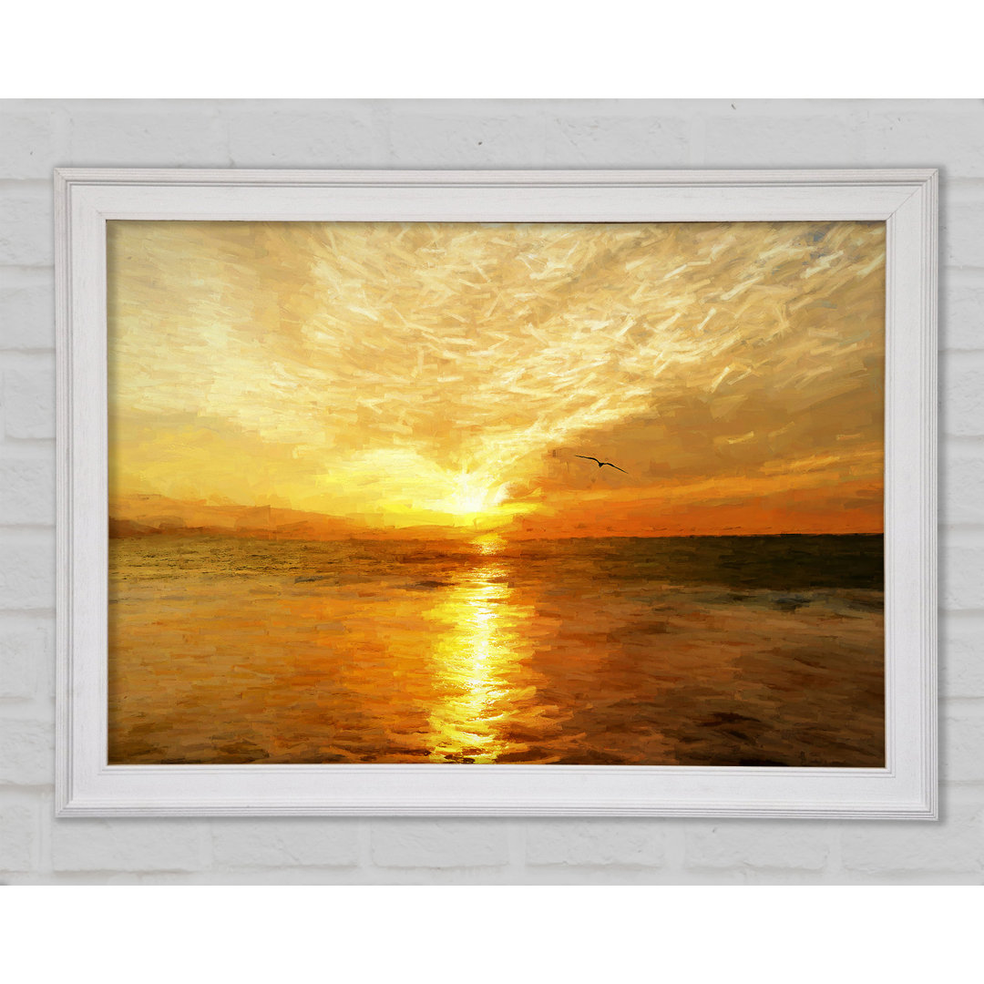 Gerahmtes Leinwandbild Perfect Sunset Ocean