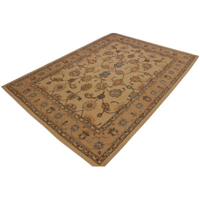 Tapis de zone en laine noué la 8 pi x 10 pi 2 po one-of-kind Branscum