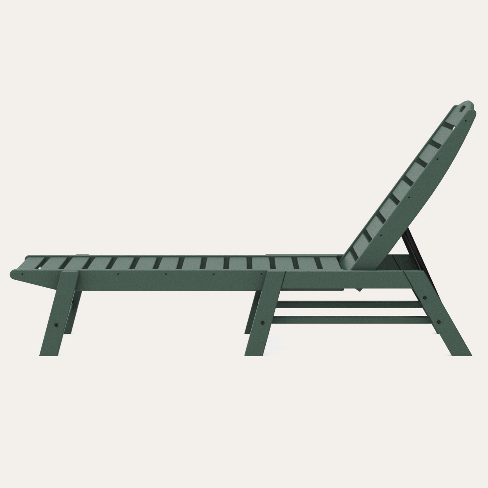 POLYWOOD® Nautical 24" Patio Chaise Lounge, Green