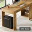 Bureau de direction en L 59 "avec armoire de rangement et tablettes