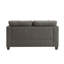 Causeuse en lin gris anthracite Laurissa avec 4 coussins