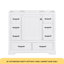 Meuble-lavabo 36 po sans lavabo, base d'armoire seulement, six tiroirs, diviseur de tiroir multifonctionnel, tablette réglable, blanc-117277276