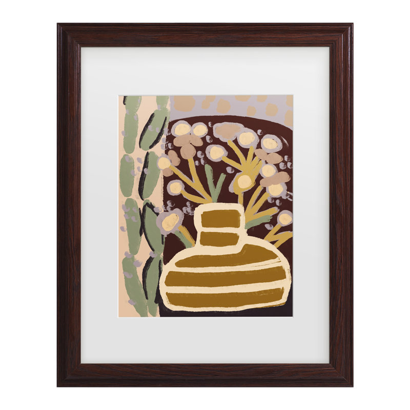 «Treechild Pastel Flower Impression No 1 Matted», art encadré, H 13,75 po x l 16,75 po