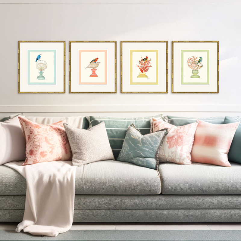 Bird with Shell Framed Art