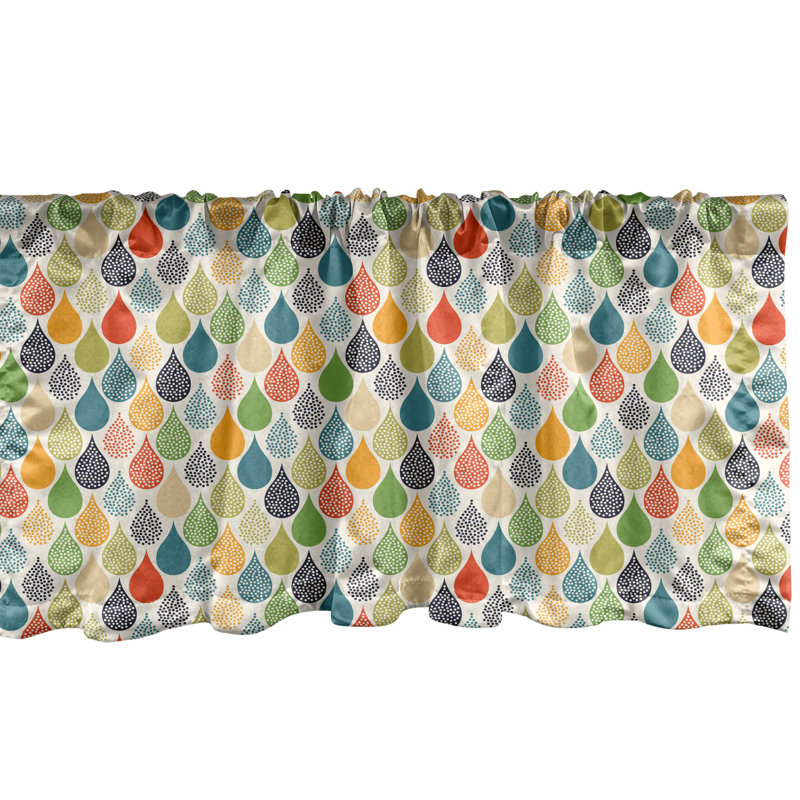 Taupe and White Wild Nature Rod Pocket Valance Set