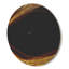 Horloge murale moderne en bois rouge et noir-63617656
