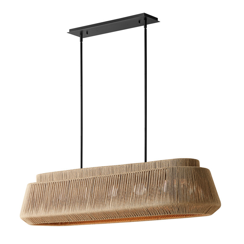 Luminaire suspendu linéaire en corde naturelle Eco - Nido