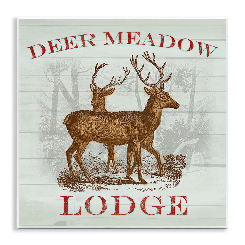 Plaque murale Deer Meadow Lodge, design par Lula Bijoux & co.