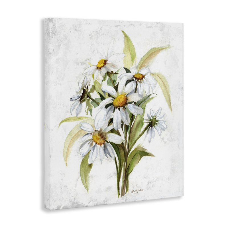 Art mural sur toile Simple Daisy Bundle par Kelley Talent, H 20 po x l 16 po