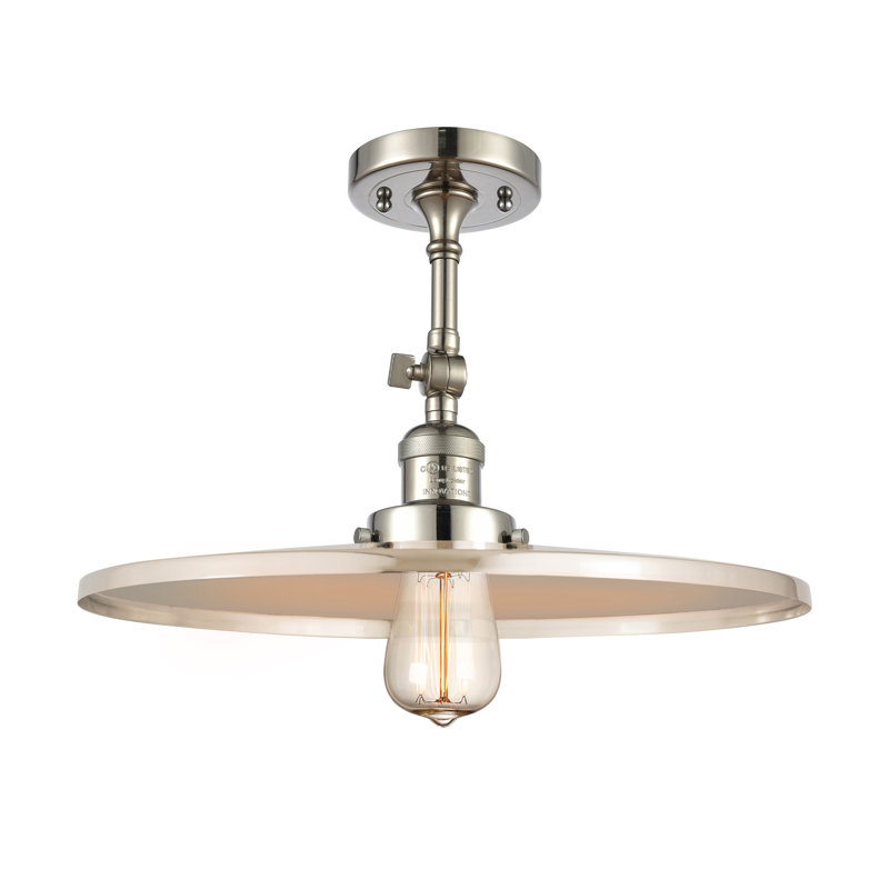 Plafonnier encastré Kylena, Nickel poli, Nickel poli, H 11,25 po x l 16 po x P 16 po