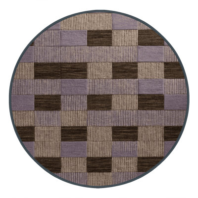 Tapis damier noir lavable à la machine